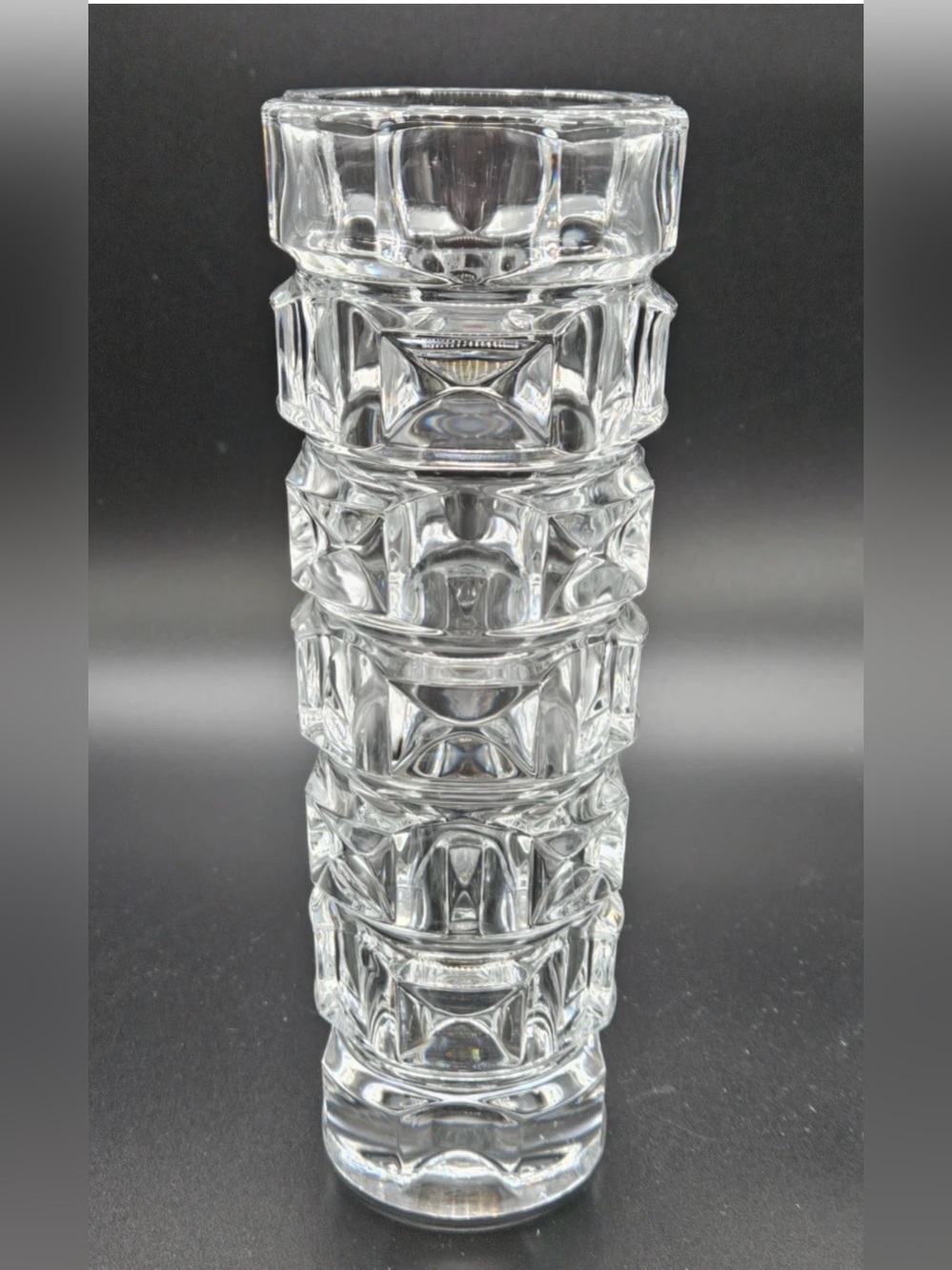 Vintage Cristal D'Arques Ancenis Heavy Lead Crystal 8.5" vase